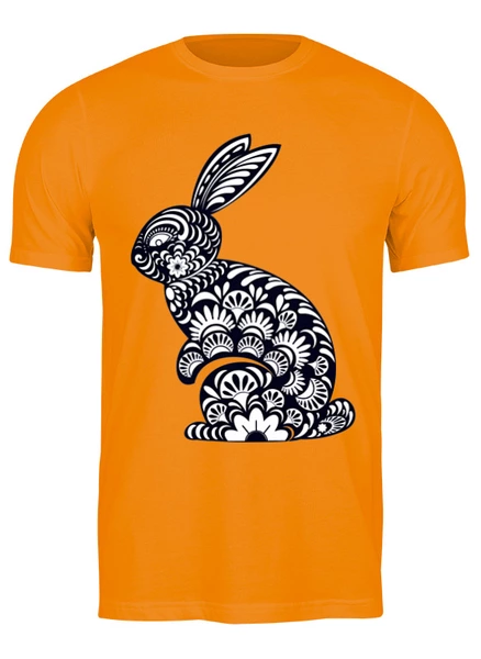 Заказать мужскую футболку в Москве. Футболка классическая Кролик от skynatural - готовые дизайны и нанесение принтов.