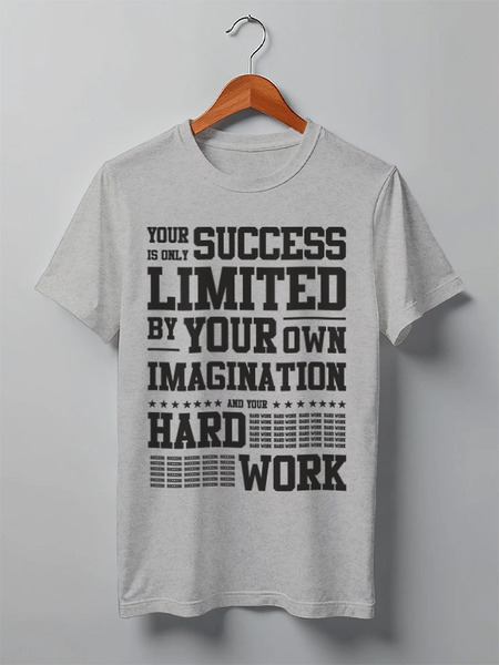 Заказать мужскую футболку в Москве. Футболка классическая Your success от Дмитрий - готовые дизайны и нанесение принтов.