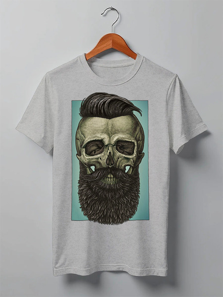 Заказать мужскую футболку в Москве. Футболка классическая Skull Art от Leichenwagen - готовые дизайны и нанесение принтов.