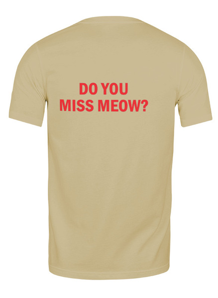 Заказать мужскую футболку в Москве. Футболка классическая meow от pyzhik - готовые дизайны и нанесение принтов.