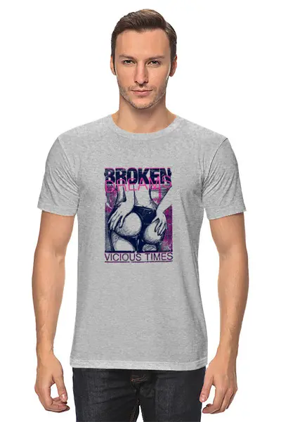 Заказать мужскую футболку в Москве. Футболка классическая broken dreams от denis01001 - готовые дизайны и нанесение принтов.