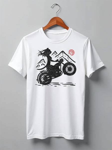 Заказать мужскую футболку в Москве. Футболка классическая Motolady Cat от oneredfoxstore@gmail.com - готовые дизайны и нанесение принтов.