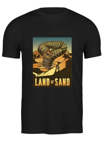 Заказать мужскую футболку в Москве. Футболка классическая Dune Sandworm от Павел Павел - готовые дизайны и нанесение принтов.