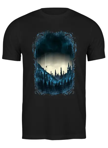 Заказать мужскую футболку в Москве. Футболка классическая Ski Ride от oneredfoxstore@gmail.com - готовые дизайны и нанесение принтов.