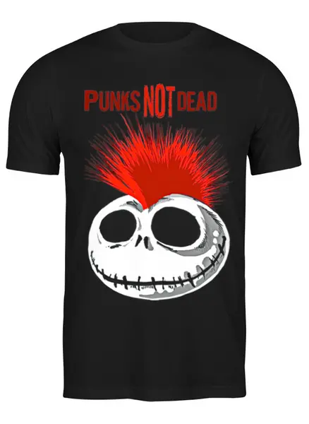 Заказать мужскую футболку в Москве. Футболка классическая Punks Not Dead от Leichenwagen - готовые дизайны и нанесение принтов.