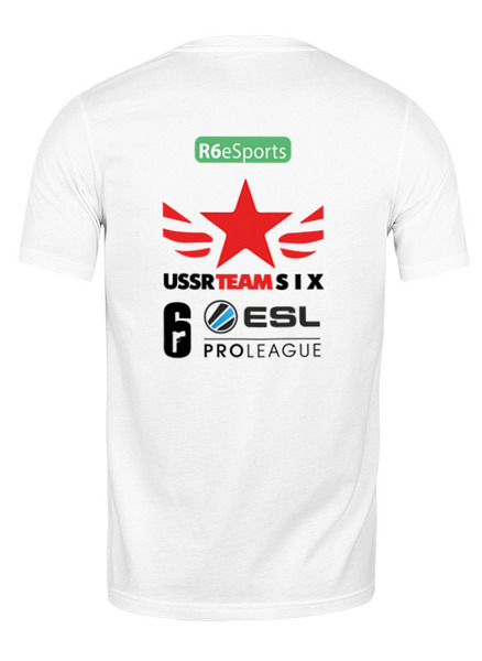 Заказать мужскую футболку в Москве. Футболка классическая R6eSports - Teambuild от deppski - готовые дизайны и нанесение принтов.