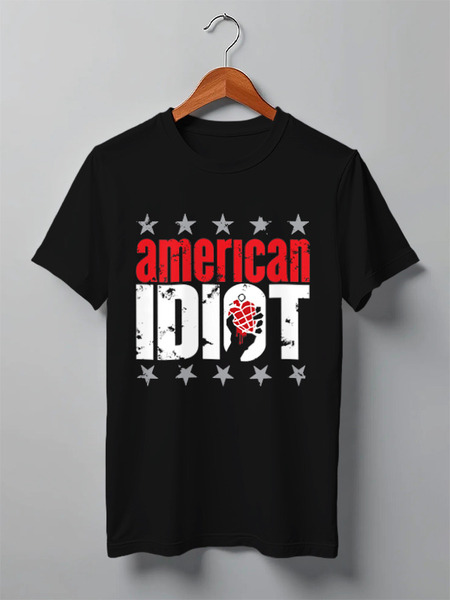 Заказать мужскую футболку в Москве. Футболка классическая Green Day American Idiot от painter13 - готовые дизайны и нанесение принтов.
