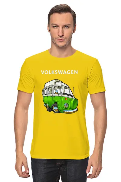 Заказать мужскую футболку в Москве. Футболка классическая Volkswagen  от T-shirt print  - готовые дизайны и нанесение принтов.