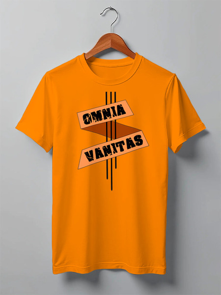 Заказать мужскую футболку в Москве. Футболка классическая OMNIA VANITAS !!! от Алексс Неро - готовые дизайны и нанесение принтов.