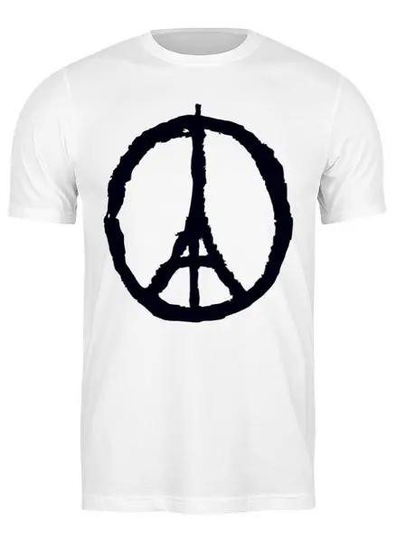 Заказать мужскую футболку в Москве. Футболка классическая Париж от gopotol - готовые дизайны и нанесение принтов.