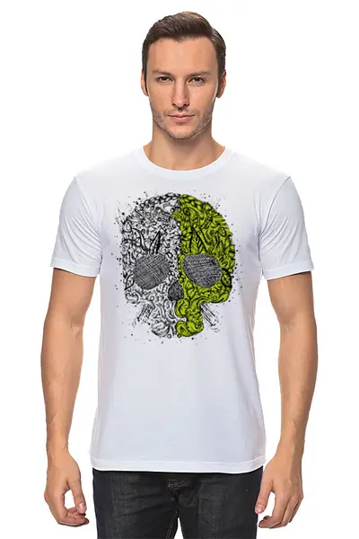Заказать мужскую футболку в Москве. Футболка классическая Skulls от oneredfoxstore@gmail.com - готовые дизайны и нанесение принтов.