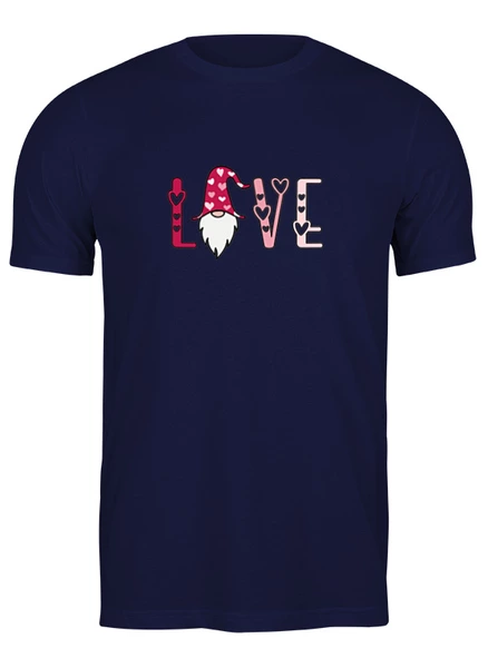Заказать мужскую футболку в Москве. Футболка классическая Валентинский гном от cooldesign  - готовые дизайны и нанесение принтов.