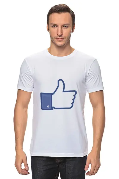 Заказать мужскую футболку в Москве. Футболка классическая Палец вверх (Like) от YellowCloverShop - готовые дизайны и нанесение принтов.