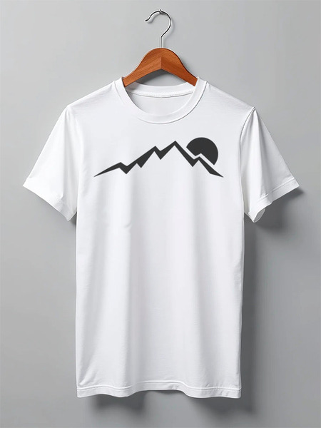 Заказать мужскую футболку в Москве. Футболка классическая Mountains от oneredfoxstore@gmail.com - готовые дизайны и нанесение принтов.