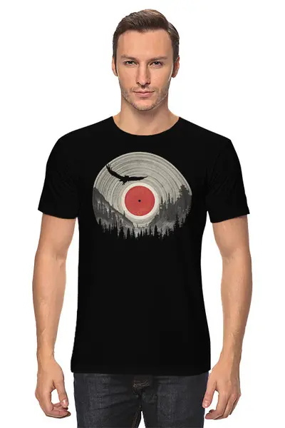 Заказать мужскую футболку в Москве. Футболка классическая Forest Silence Vinyl от oneredfoxstore@gmail.com - готовые дизайны и нанесение принтов.