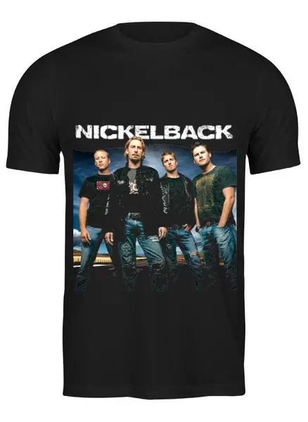 Заказать мужскую футболку в Москве. Футболка классическая Nickelback от Денис - готовые дизайны и нанесение принтов.