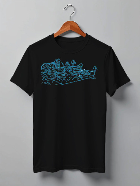 Заказать мужскую футболку в Москве. Футболка классическая Mushrooms от oneredfoxstore@gmail.com - готовые дизайны и нанесение принтов.