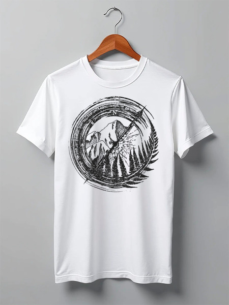 Заказать мужскую футболку в Москве. Футболка классическая Fern Travel от oneredfoxstore@gmail.com - готовые дизайны и нанесение принтов.