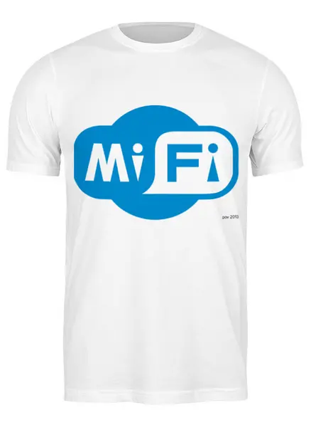Заказать мужскую футболку в Москве. Футболка классическая Mi-Fi от pov - готовые дизайны и нанесение принтов.