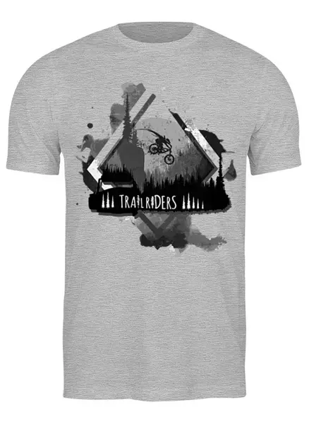 Заказать мужскую футболку в Москве. Футболка классическая Mountain Bike от oneredfoxstore@gmail.com - готовые дизайны и нанесение принтов.