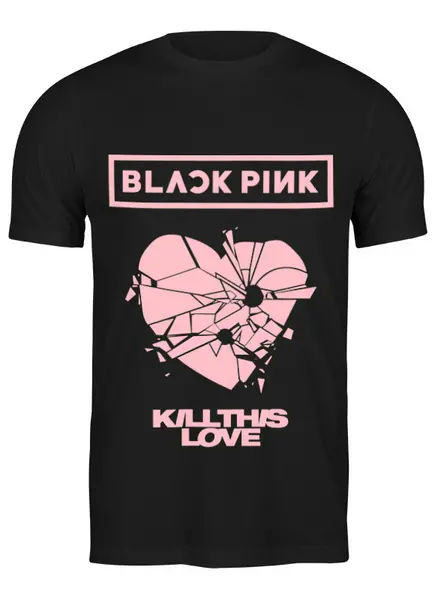 Заказать мужскую футболку в Москве. Футболка классическая BLACKPINK от geekbox - готовые дизайны и нанесение принтов.