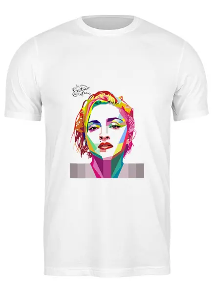 Заказать мужскую футболку в Москве. Футболка классическая Madonna от Fedor - готовые дизайны и нанесение принтов.
