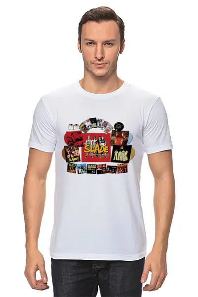 Заказать мужскую футболку в Москве. Футболка классическая Slade от Fedor - готовые дизайны и нанесение принтов.