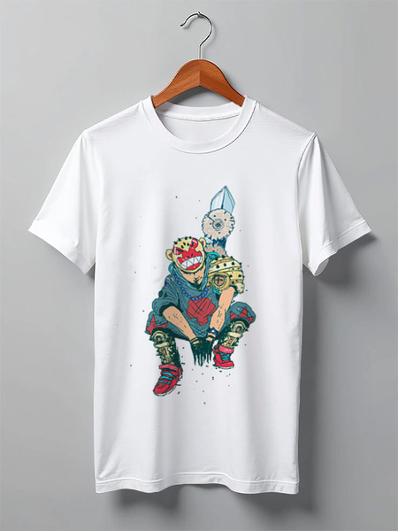 Заказать мужскую футболку в Москве. Футболка классическая Mad Guy от YellowCloverShop - готовые дизайны и нанесение принтов.