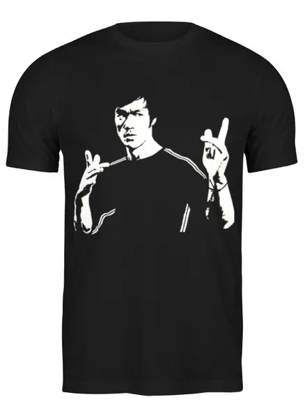 Заказать мужскую футболку в Москве. Футболка классическая Bruce Lee от forvard - готовые дизайны и нанесение принтов.