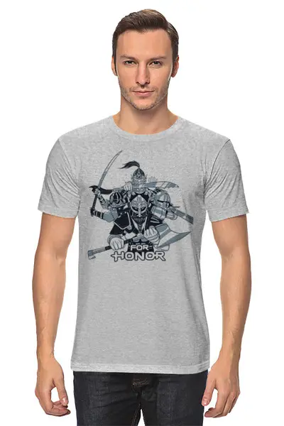 Заказать мужскую футболку в Москве. Футболка классическая FOR HONOR от robus - готовые дизайны и нанесение принтов.