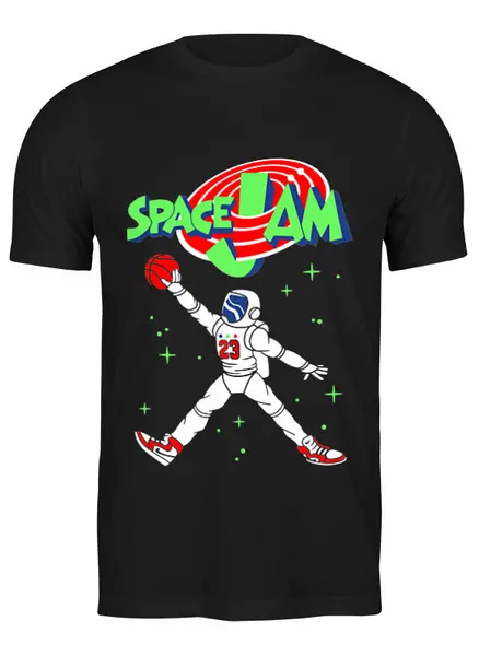 Заказать мужскую футболку в Москве. Футболка классическая Space Jam от skynatural - готовые дизайны и нанесение принтов.