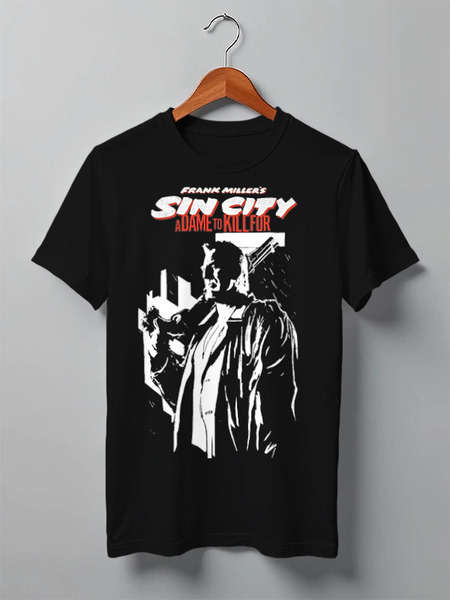Заказать мужскую футболку в Москве. Футболка классическая Sin City (Город грехов) от scrat29@yandex.ru - готовые дизайны и нанесение принтов.