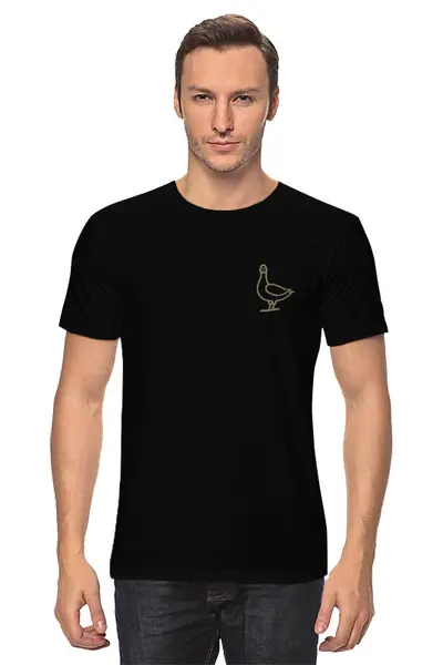 Заказать мужскую футболку в Москве. Футболка классическая GUS Black от Artem White - готовые дизайны и нанесение принтов.