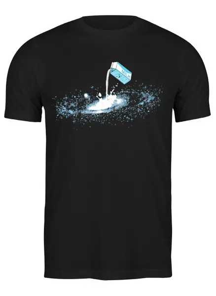 Заказать мужскую футболку в Москве. Футболка классическая Молочная галактика от printik - готовые дизайны и нанесение принтов.