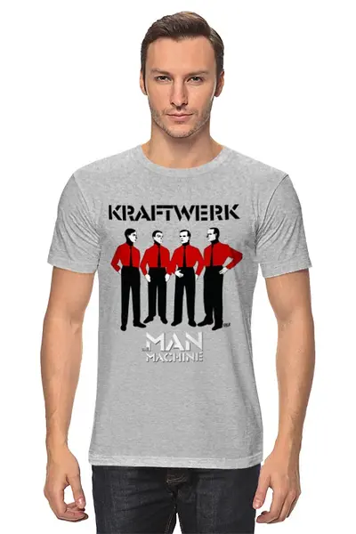 Заказать мужскую футболку в Москве. Футболка классическая Kraftwerk / The Man-Machine от OEX design - готовые дизайны и нанесение принтов.