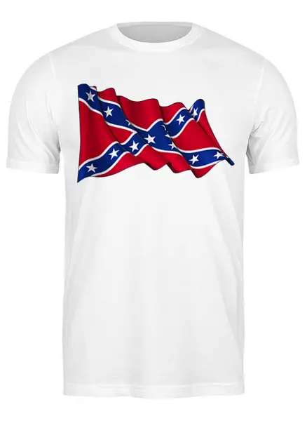 Заказать мужскую футболку в Москве. Футболка классическая Confederate Rebel Flag от balden - готовые дизайны и нанесение принтов.