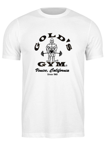 Заказать мужскую футболку в Москве. Футболка классическая Golds Gym 1965 Venice California t-shot wear от KinoArt - готовые дизайны и нанесение принтов.