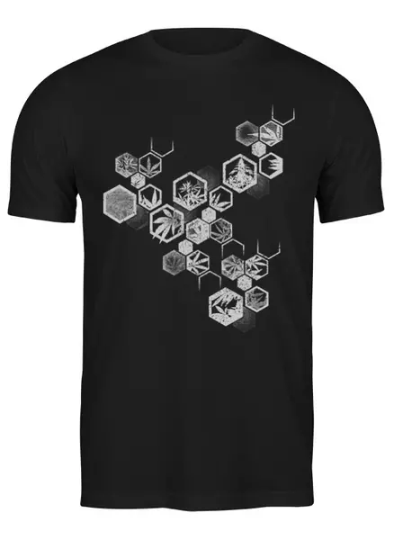 Заказать мужскую футболку в Москве. Футболка классическая Original Weed Hexagon от oneredfoxstore@gmail.com - готовые дизайны и нанесение принтов.
