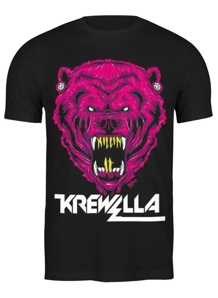Заказать мужскую футболку в Москве. Футболка классическая Krewella от Leichenwagen - готовые дизайны и нанесение принтов.