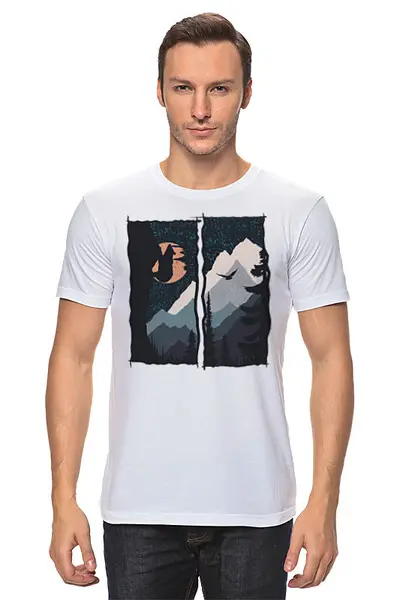 Заказать мужскую футболку в Москве. Футболка классическая Wild Climber от oneredfoxstore@gmail.com - готовые дизайны и нанесение принтов.