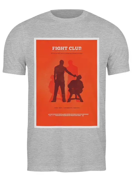 Заказать мужскую футболку в Москве. Футболка классическая Fight Club / Бойцовский Клуб от KinoArt - готовые дизайны и нанесение принтов.