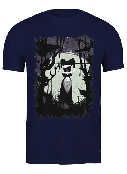 Заказать мужскую футболку в Москве. Футболка классическая Forest Girl In The Woods от oneredfoxstore@gmail.com - готовые дизайны и нанесение принтов.