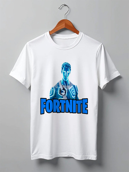 Заказать мужскую футболку в Москве. Футболка классическая Fortnite от  PRO_DESIGN - готовые дизайны и нанесение принтов.