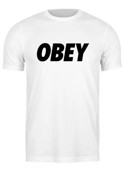 Заказать мужскую футболку в Москве. Футболка классическая OBEY  от DESIGNER   - готовые дизайны и нанесение принтов.