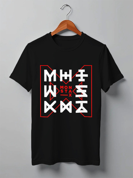 Заказать мужскую футболку в Москве. Футболка классическая Monsta X от geekbox - готовые дизайны и нанесение принтов.