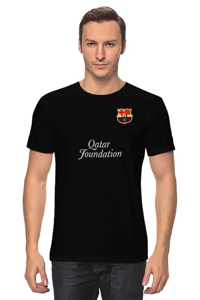 Заказать мужскую футболку в Москве. Футболка классическая Barcelona от Ника - готовые дизайны и нанесение принтов.