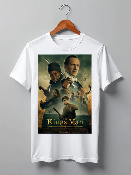 Заказать мужскую футболку в Москве. Футболка классическая King's man. Начало / The King's Man от kino.printio.ru - готовые дизайны и нанесение принтов.