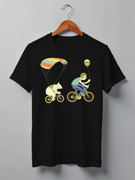 Заказать мужскую футболку в Москве. Футболка классическая Bear Here от oneredfoxstore@gmail.com - готовые дизайны и нанесение принтов.