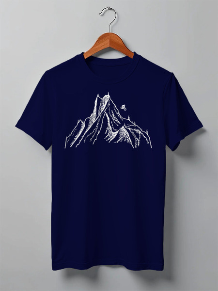 Заказать мужскую футболку в Москве. Футболка классическая Downhill от oneredfoxstore@gmail.com - готовые дизайны и нанесение принтов.