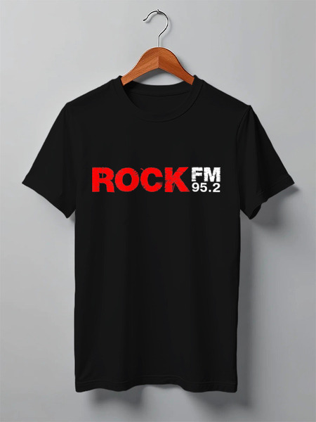 Заказать мужскую футболку в Москве. Футболка классическая Rock FM 95.2 от Илья  - готовые дизайны и нанесение принтов.